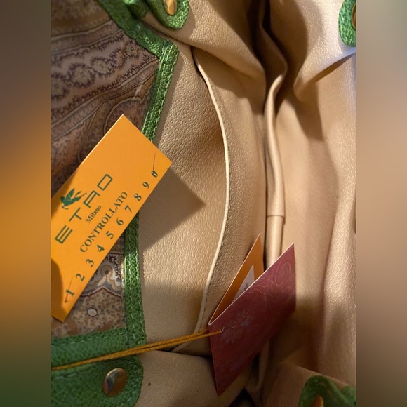 Etro Paisley Canvas and Leather Bag - Picture 9 of 12